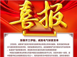 新春開工伊始，威勝電氣斬獲首單